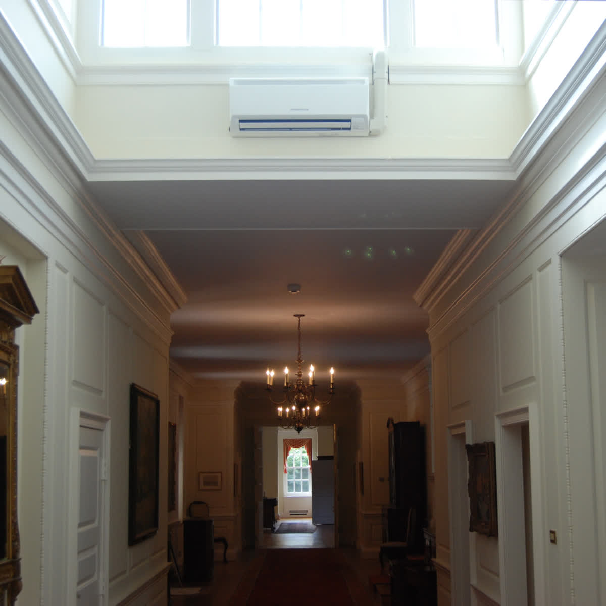 Commercial building hallway